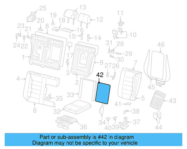 Seat Back Panel 7L6-885-628 - View 3