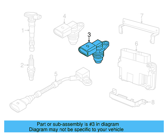 Engine Camshaft Position Sensor 04C-907-601-K - View 34