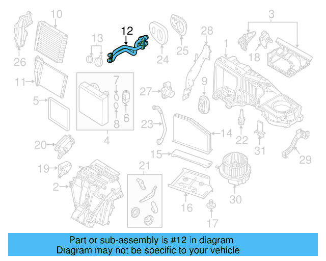 Water Pipe 3C1-819-857 - View 2