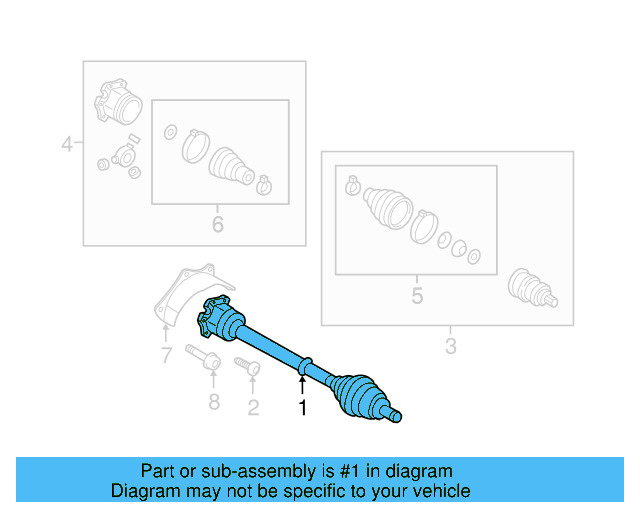 Axle Assembly 1K0-407-271-KB - View 9