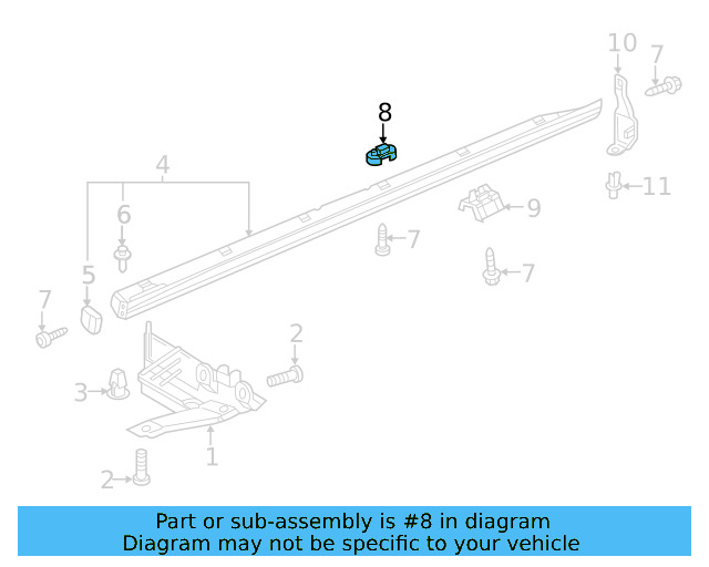 Rocker Molding Clip 1S0-071-985 - View 3
