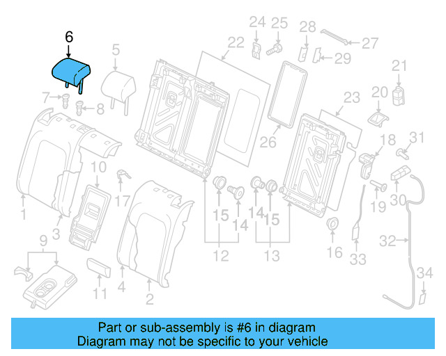 Headrest, Center 5GM-885-902-C-ZH2 - View 3