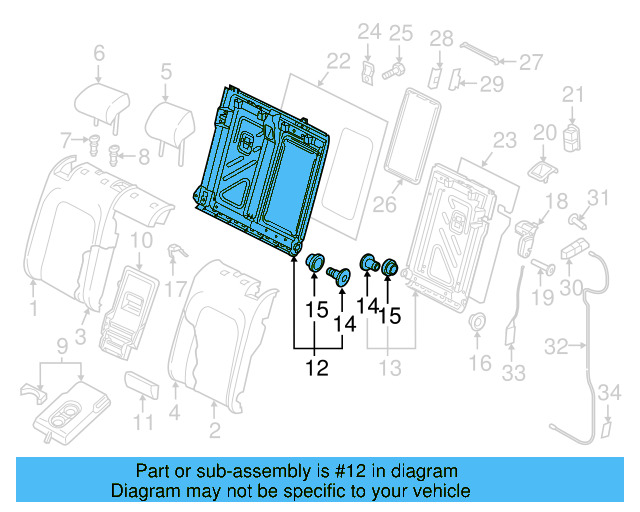 Seat Back Frame 5QM-885-504-B - View 3