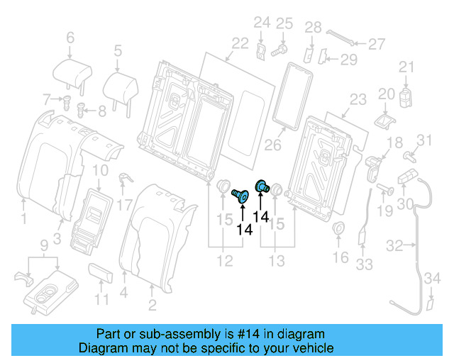 Seat Back Frame Bushing N-912-087-01 - View 7
