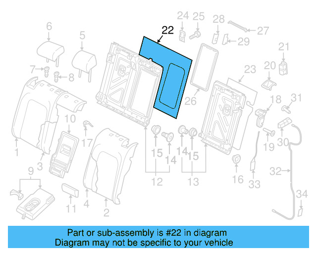 Seat Back Panel 5GM-885-754-CA9 - View 7