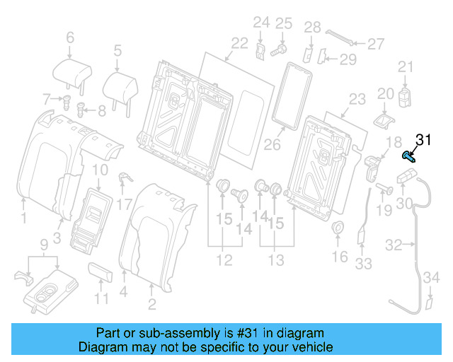 Release Handle Insert 5G0-885-283 - View 3