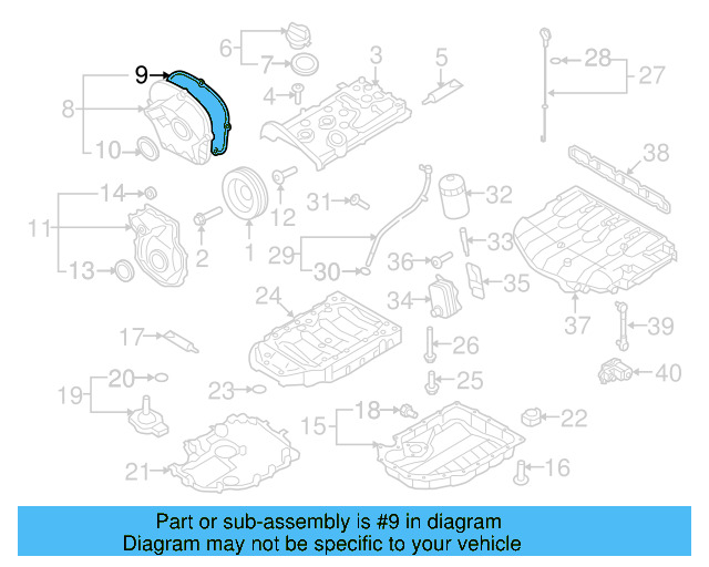 Timing Cover Gasket 06H-103-483-C - View 30