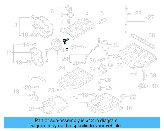 Timing Case Bolt N-910-967-02 - View 22