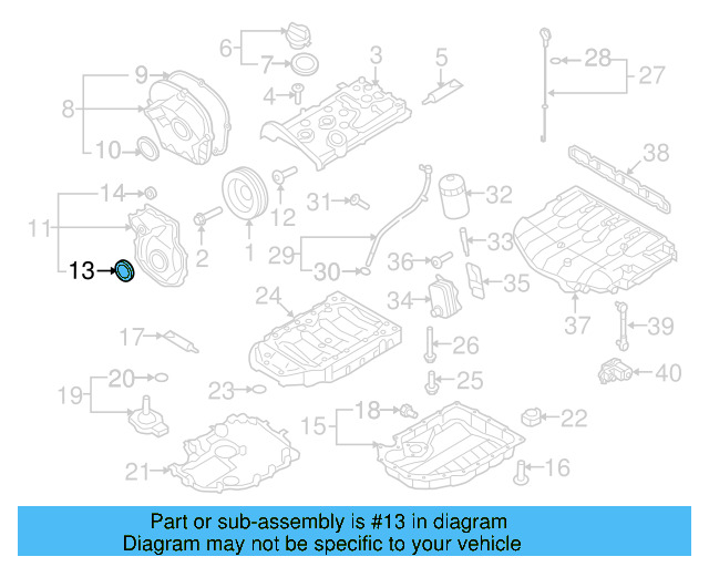 Inner Timing Cover Seal 06L-103-085-B - View 16