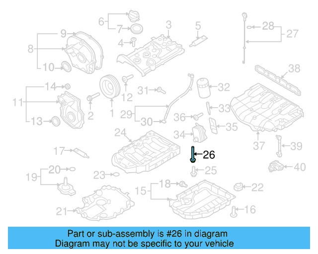 Upper Oil Pan Bolt N-910-506-01 - View 7