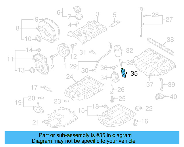 Oil Cooler Gasket 06J-117-070-C - View 8