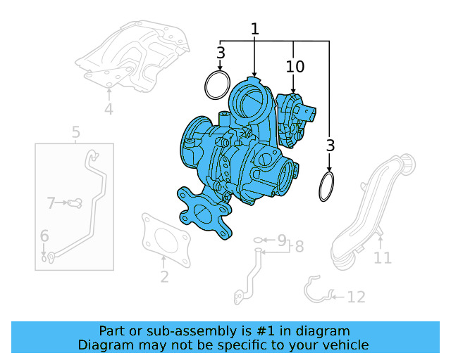 Turbocharger 05E-145-702-A - View 5