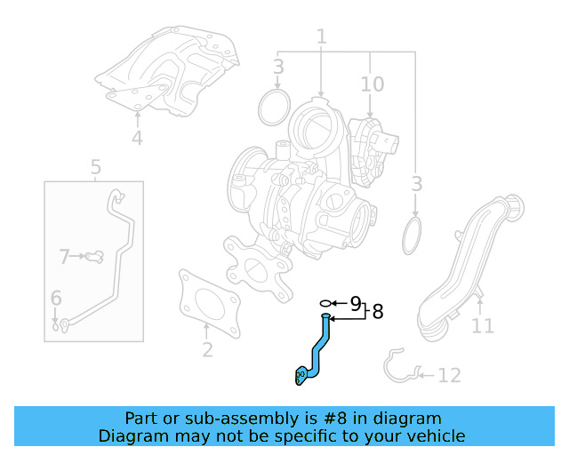 Oil Outlet Tube 05E-145-735 - View 5