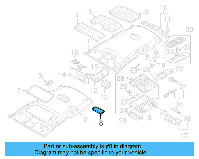 Headliner Clip 6X0-867-549 - View 6