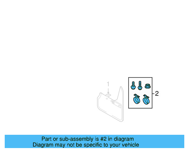 Mud Guard Hardware Kit 3C0-075-701-A - View 5