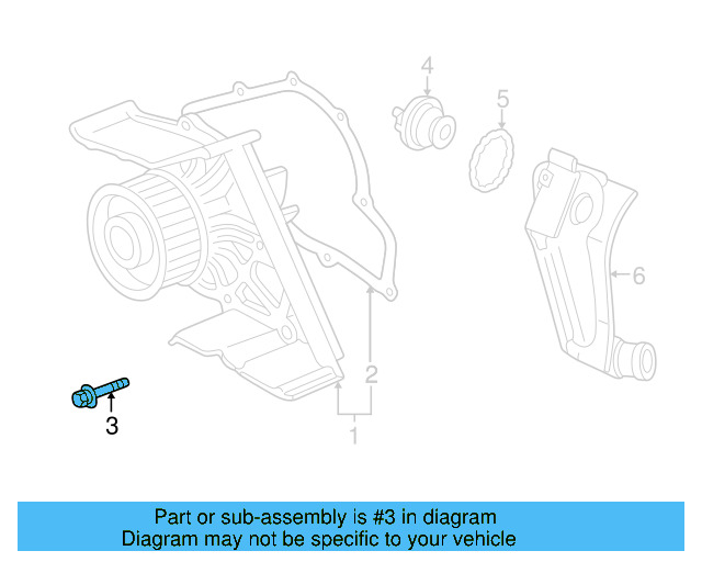 Water Pump Bolt N-090-261-9 - View 4
