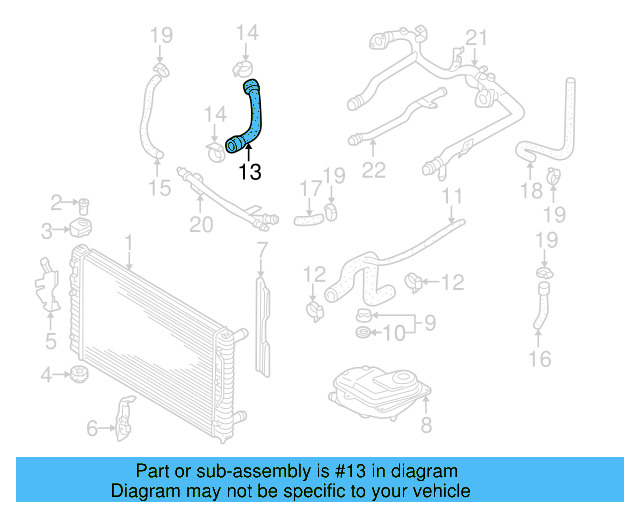 Lower Hose 8D0-121-055-E - View 3