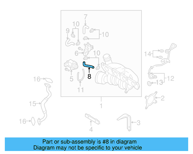 Vacuum Hose 06J-145-718-D - View 4
