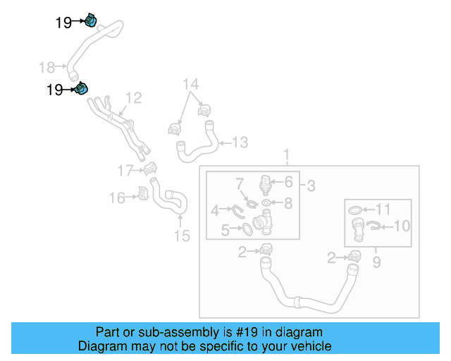 Reservoir Hose Clamp N-906-869-02 - View 261