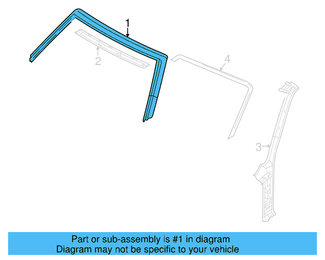 Windshield Frame 1E0-817-029 - View 2