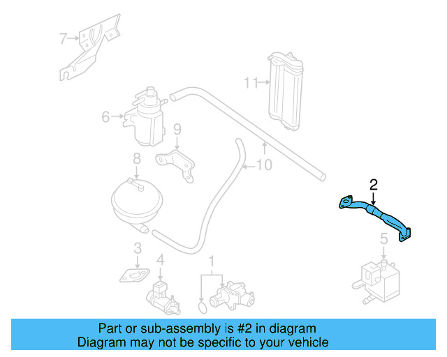Egr Pipe 038-131-521-CA - View 3