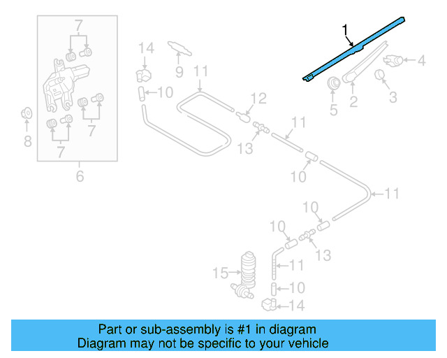 Back Glass Wiper Blade 5GM-955-427-B - View 4