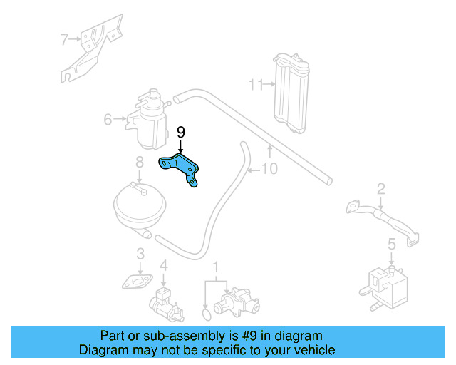 Vacuum Reservoir Mount Bracket 038-103-811 - View 8
