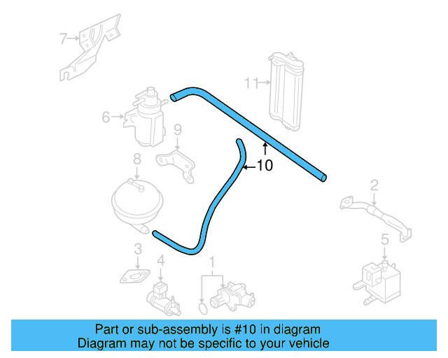 Vacuum Hose 038-131-055-BN - View 6