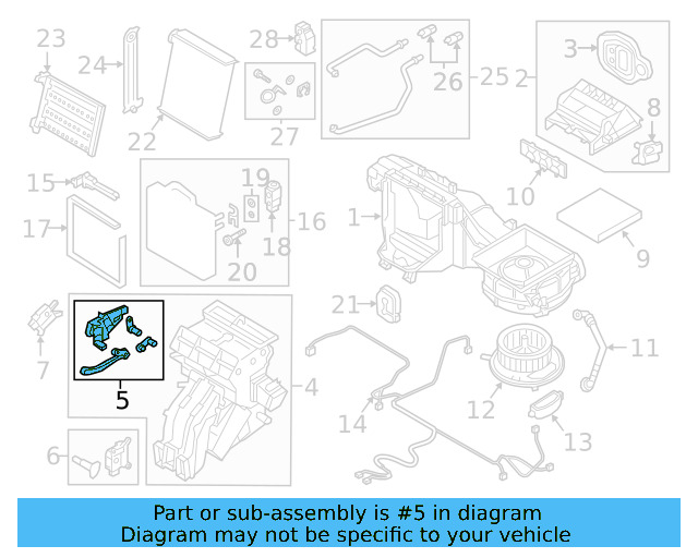 HVAC Heater Mode Door Lever 3Q0-898-141-D - View 2