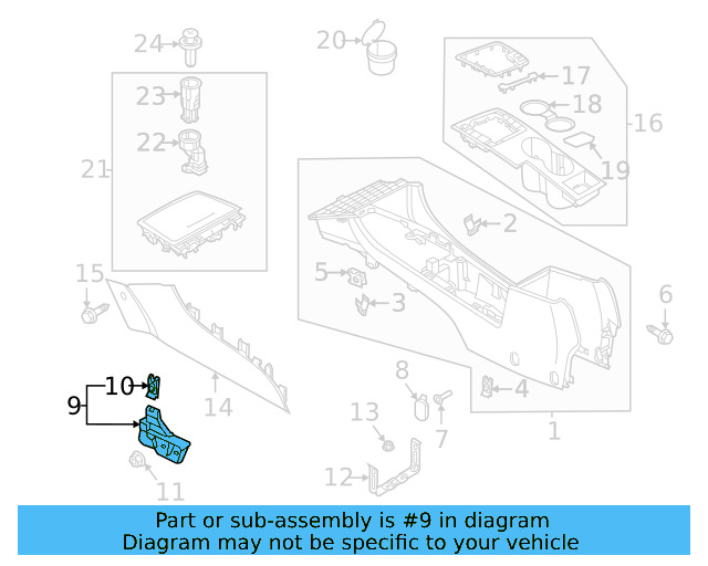Side Trim Retainer Bracket 5C7-863-144-A - View 2
