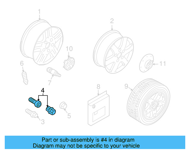 Wheel Bolt 7L0-698-139-060 - View 10