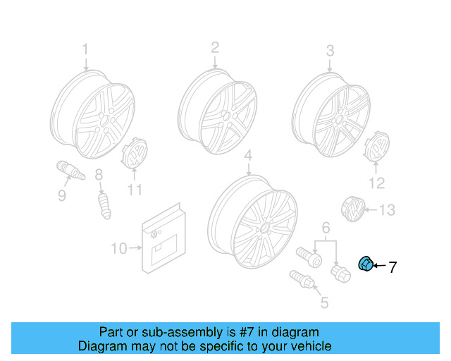 Wheel Bolt Cap 7L6-601-173-A-2ZZ - View 24