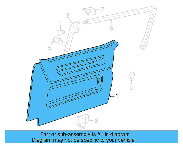 Door Trim Panel 705-867-028-A-AGY - View 5