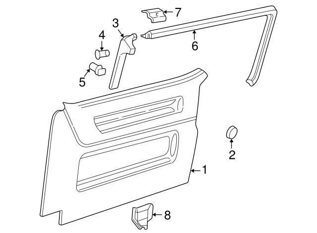 Door Trim Panel 705-867-028-A-HUQ