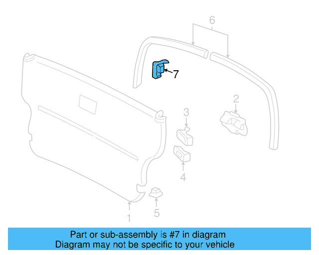 Gate Trim Panel Clamp 705-868-615 - View 5