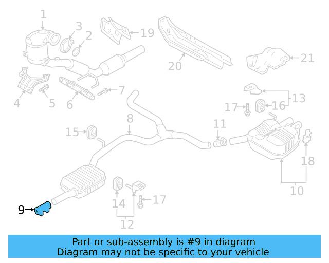 Muffler & Pipe Clamp 1K0-253-141-AA - View 30