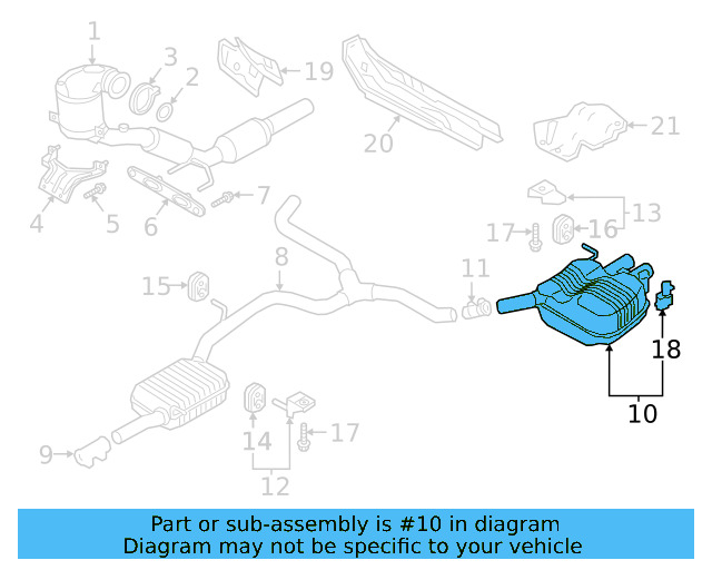 Rear Muffler 3G0-253-609-AF