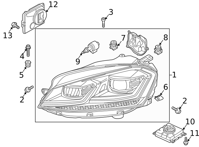 Headlamp Assembly U WHT-006-406 - View 2