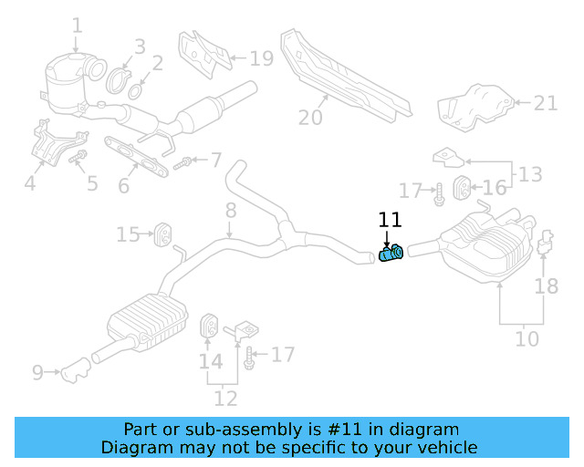 Rear Muffler Clamp 1K0-253-141-S - View 33