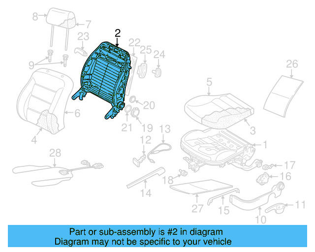 Seat Back Frame 1J4-881-046-HH - View 12