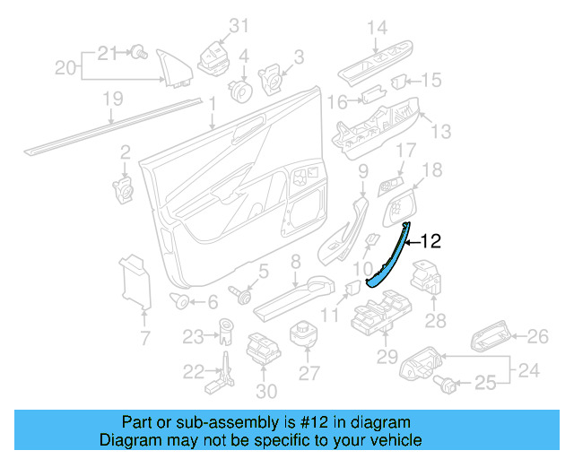Pull Handle Cover 3C1-867-172-A-1QB - View 5