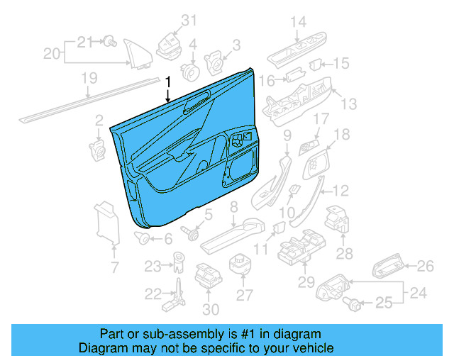 Door Trim Panel 3C1-867-012-EB-ZVB