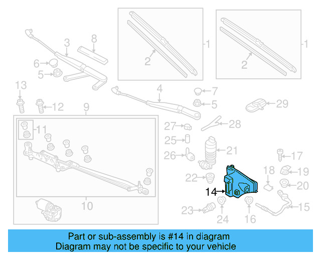 Washer Reservoir 7P0-955-453-C - View 5