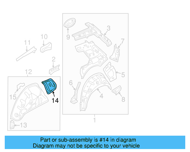 Inner Wheelhouse Mount 5Q0-802-192 - View 18
