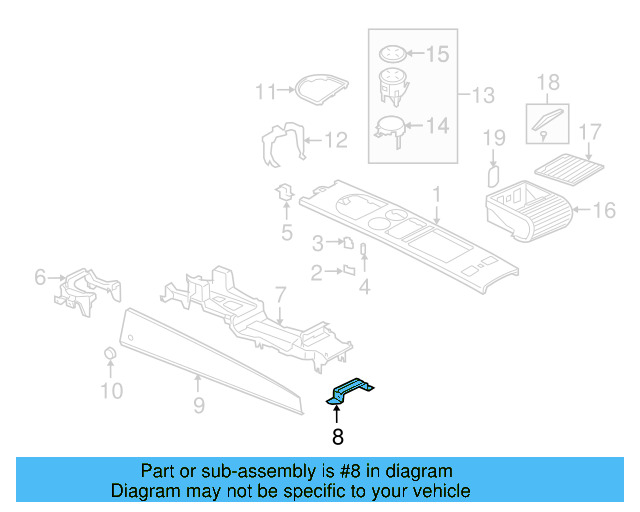 Rear Bracket 3D0-813-929-A - View 2