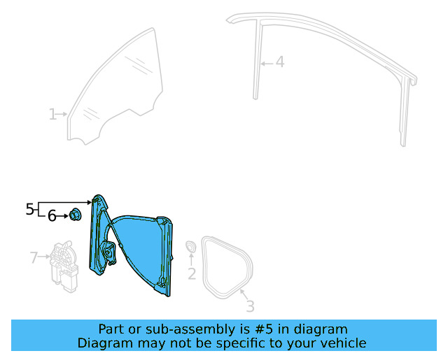 Window Regulator 561-837-462-D - View 6