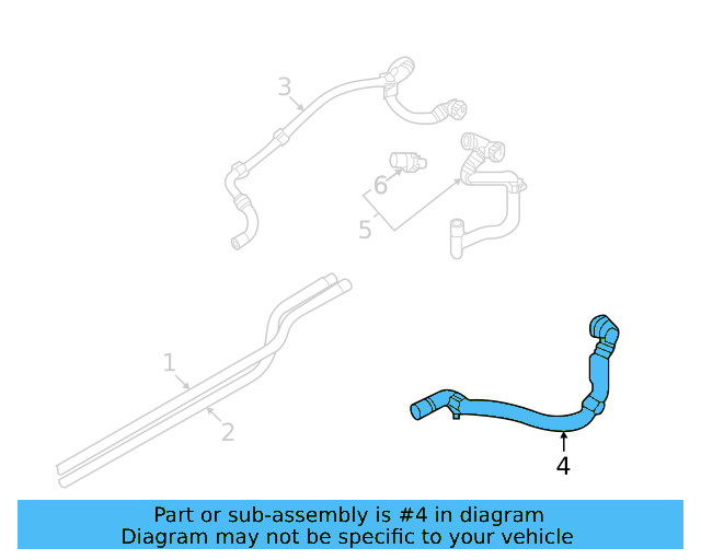 Water Pipe 1EA-121-064 - View 3
