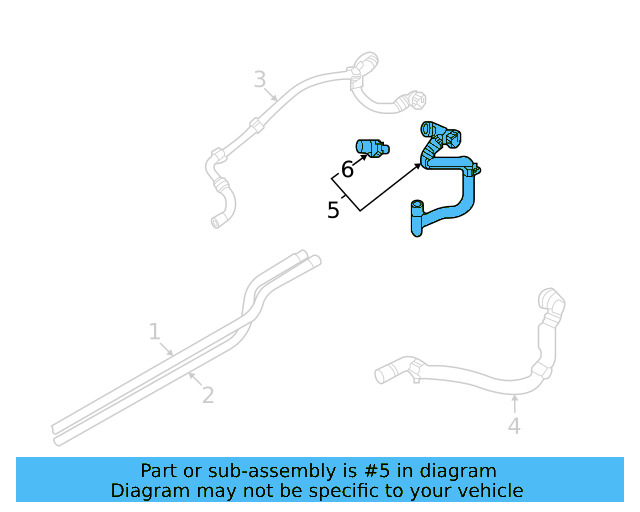 Coolant Hose 1EA-121-053-E - View 2