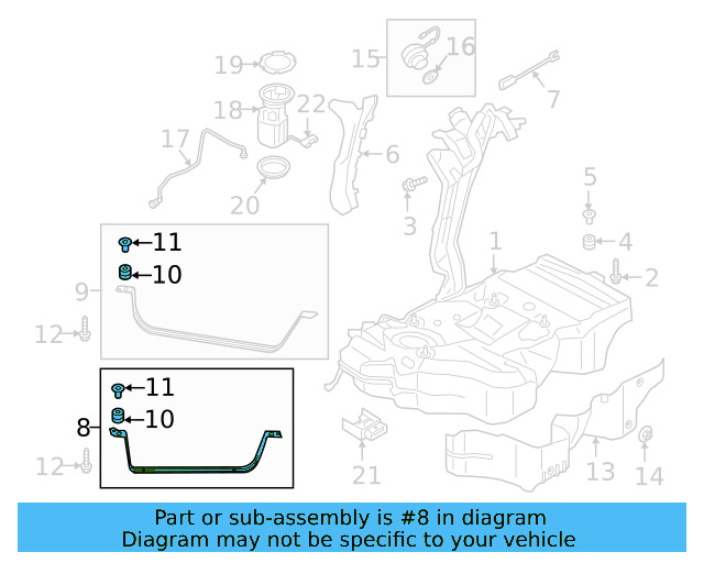 Tank Strap 3Q0-201-653 - View 2