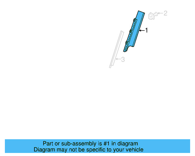 Frame Molding 5G3-837-902-C-041 - View 2